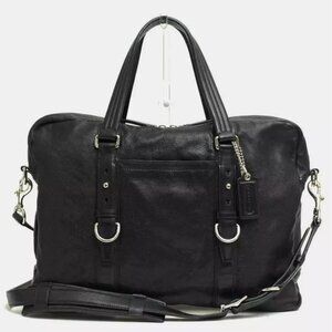 Coach Black Leather Briefcase